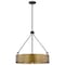 Nuvo Halter 4-Light Pendant, E26 60W, Matte Black, Natural Brass Metal Shade 60/7693 - alternate 1